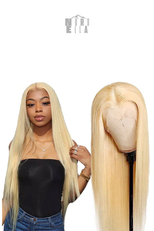 Gold Long Straight Wig