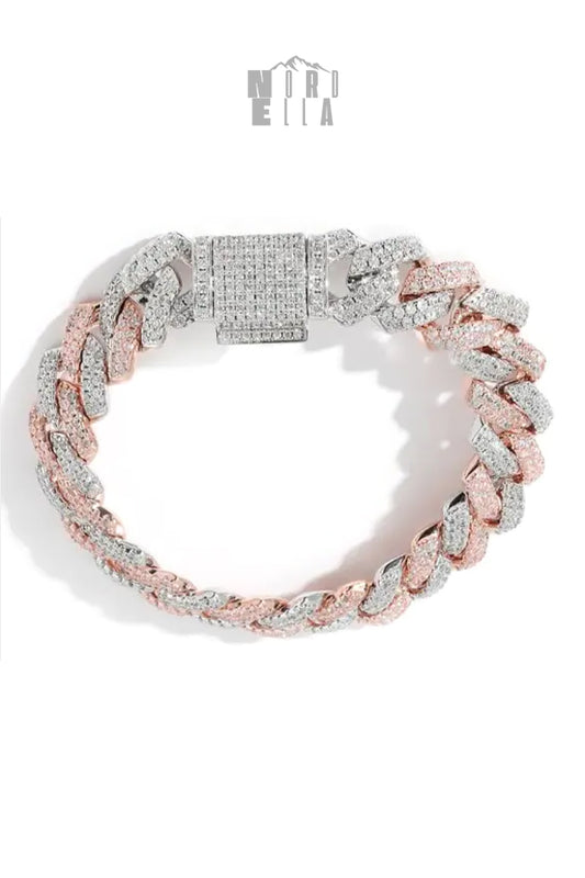 Bracelet cubain en or rose