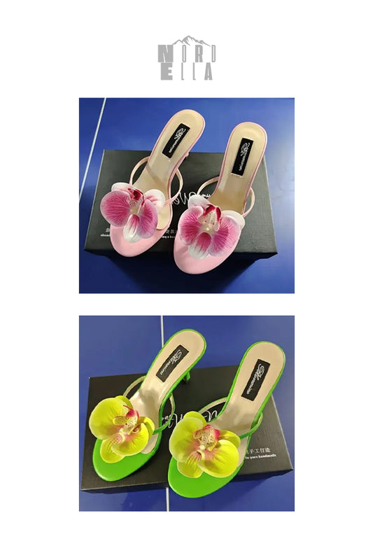 Tacones con tiras cruzadas FloralGrace