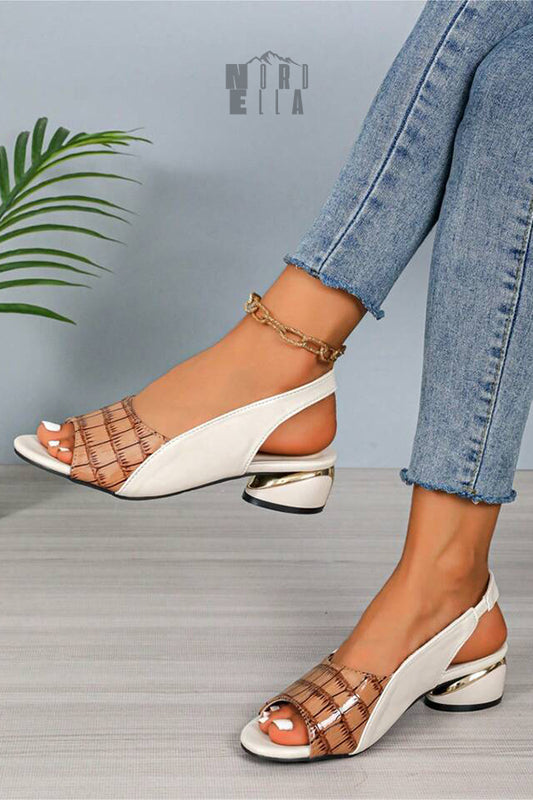 Chic Buckle Peep Sandals