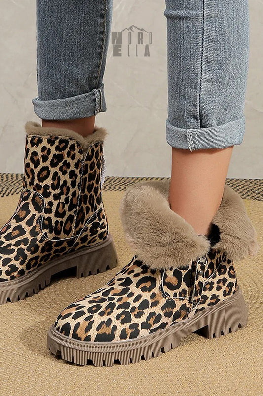 Leopard Furred Boots