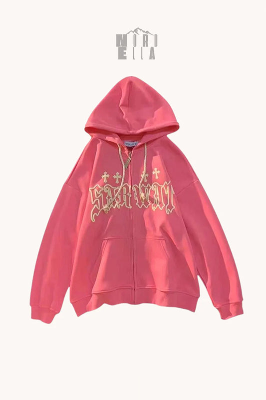 SWT Cross Zip-Up Hoodie