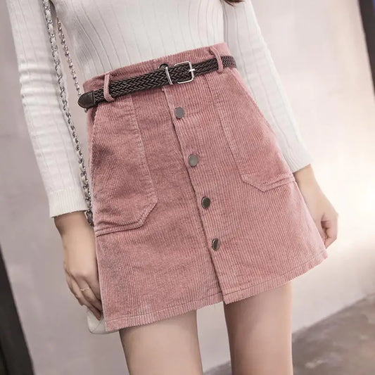 Corduroy A-Line Skirt