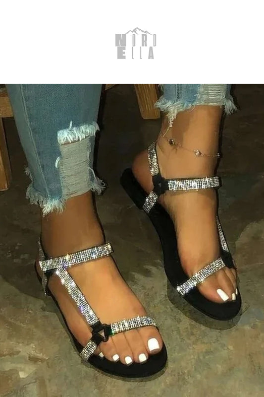 Beach Sandals with Crystal