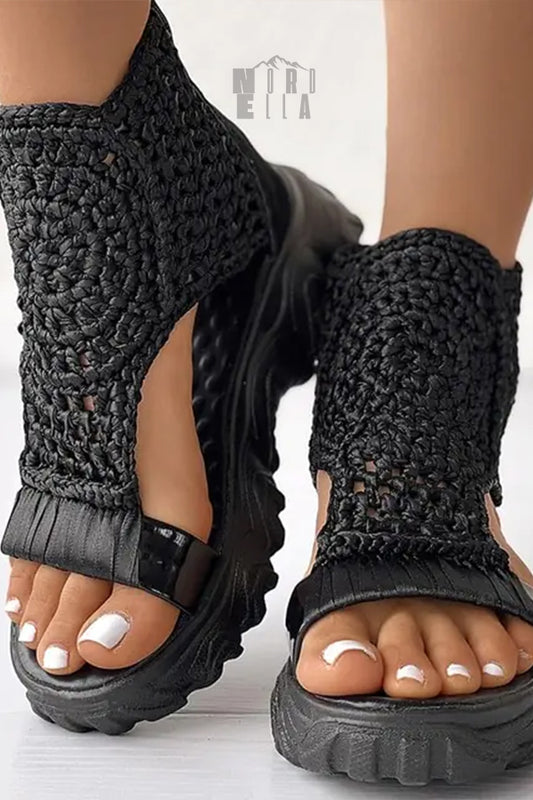 Braided Wedge Sandals